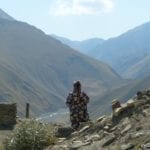 Old woman in Xinaliq (Kinalug)