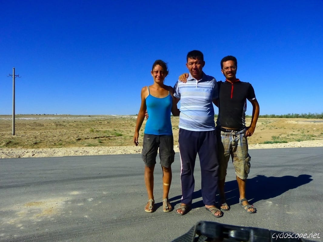 hitchhiking kazakhstan bicycle