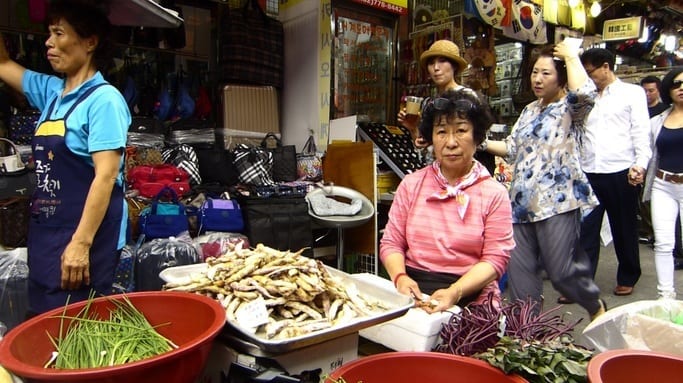 mercato di Namdaemun a Seoul