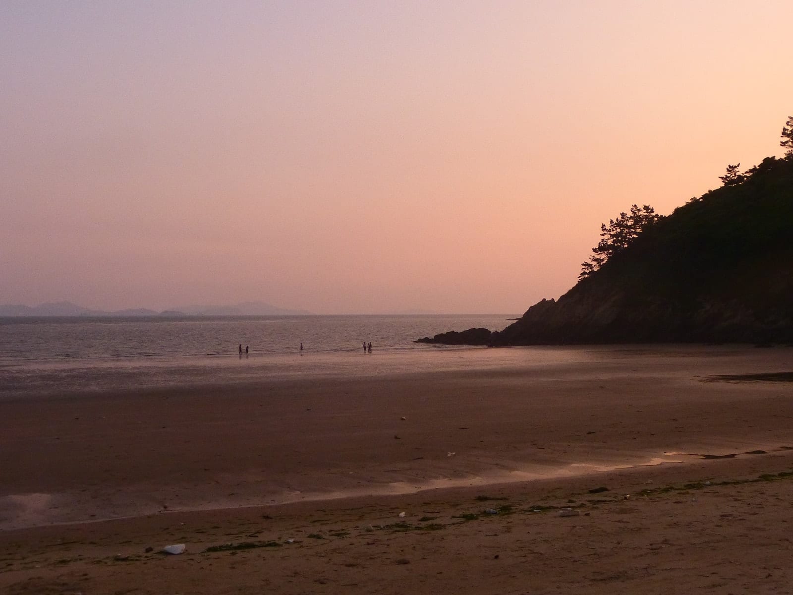 sunset perfect beach korea