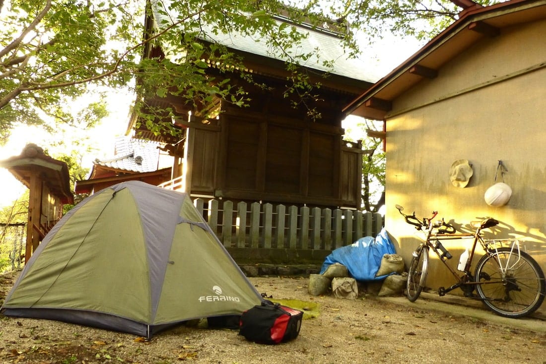 campeggio libero viaggio in Giappone