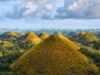Famous Chocolate Hills aerial drone view, Bohol Island, Philippines