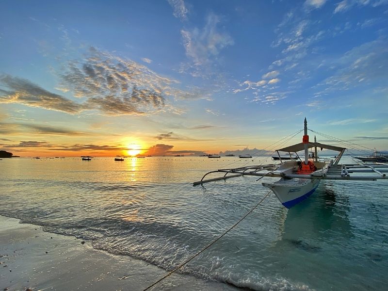 panglao beach sunset bohol philippines
