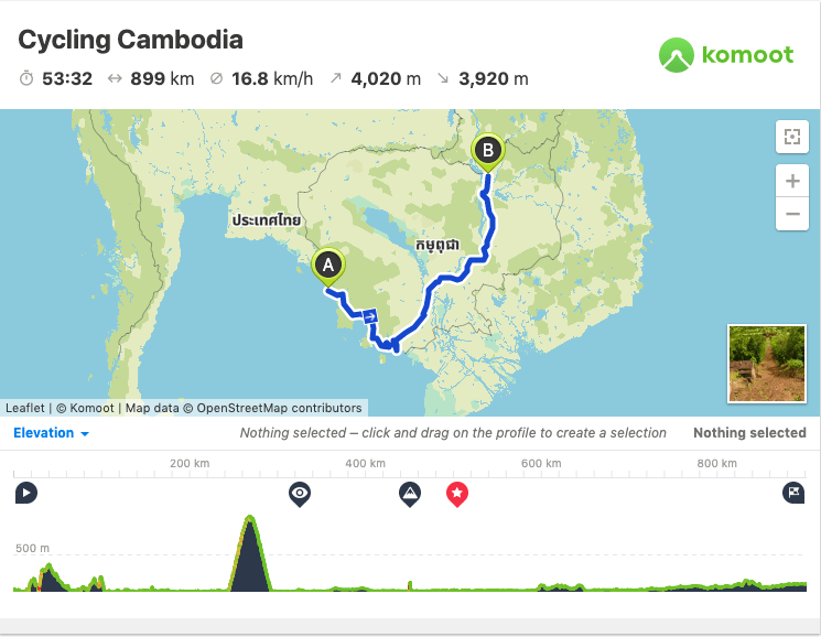 Cambodia Cycling Map Route GPX