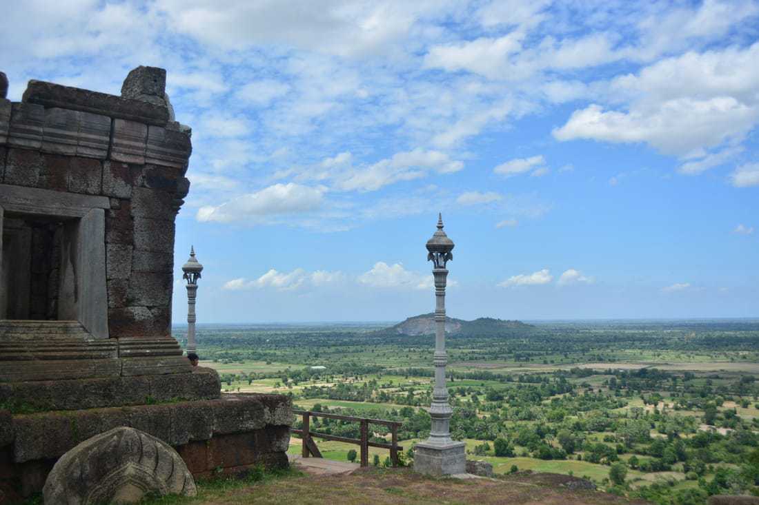 la vista da Phnom Chiso - viaggio in bicicletta in Cambogia