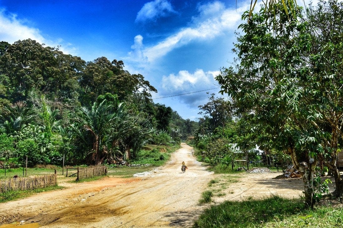 bicycle touring Borneo