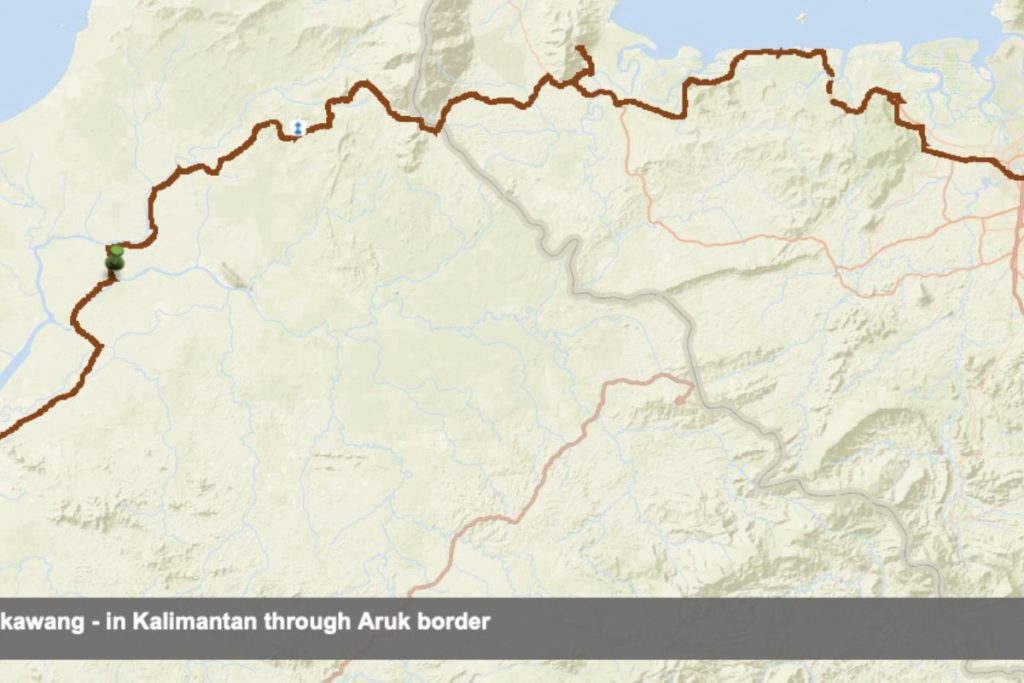 Lundu to Singkawang cycling gpx map