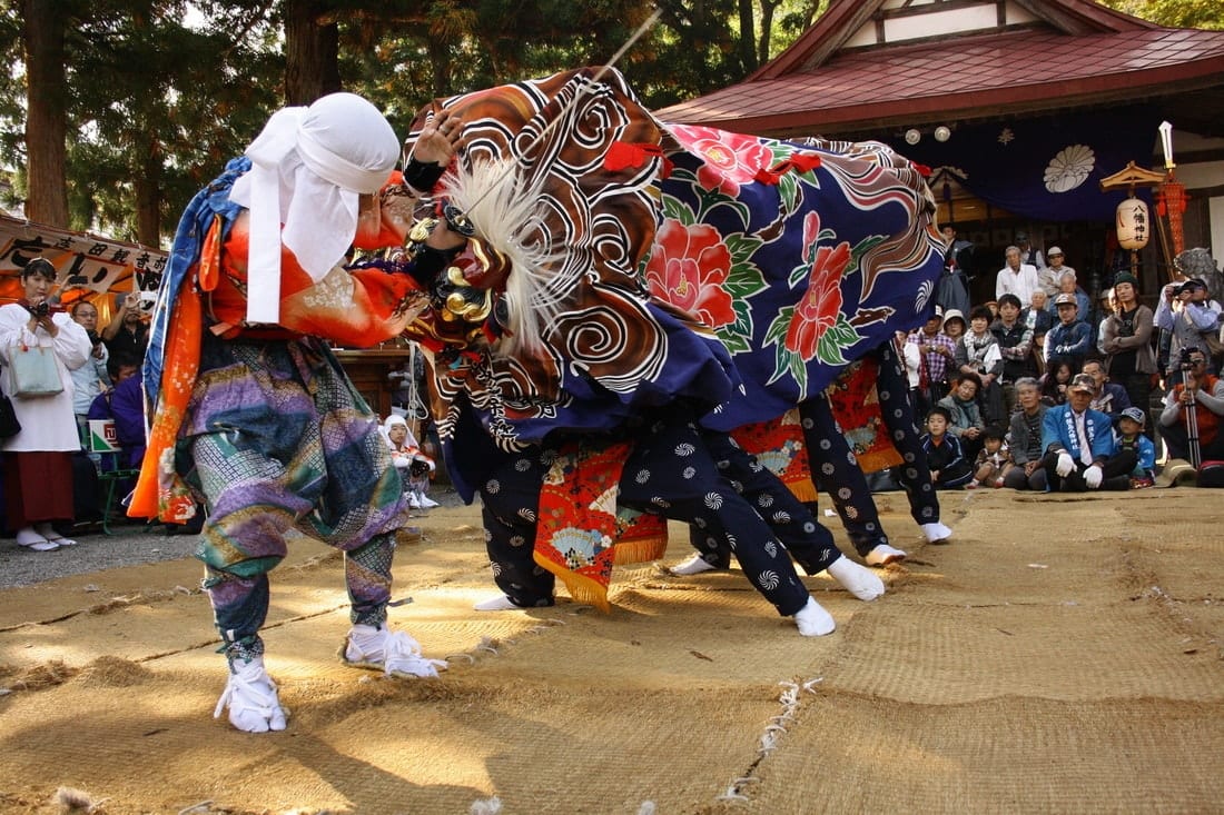 danza del leone giappone