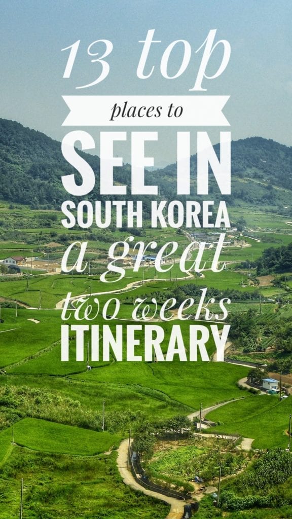 two weeks south korea itinerary