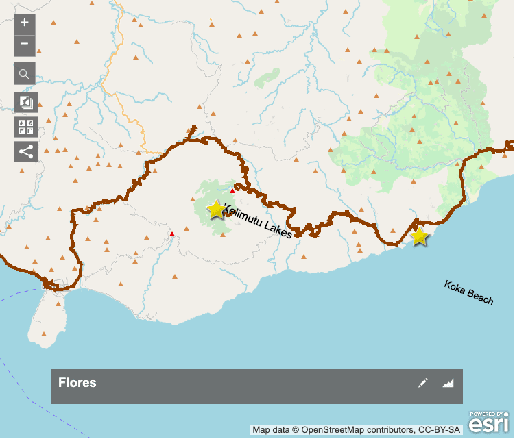Koka Beach Maumere Map