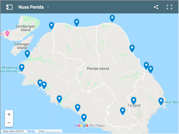 Nusa Penida Itinerary Things to Do Map