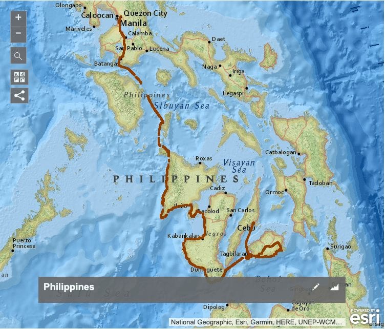 Visayas Itinerary Map