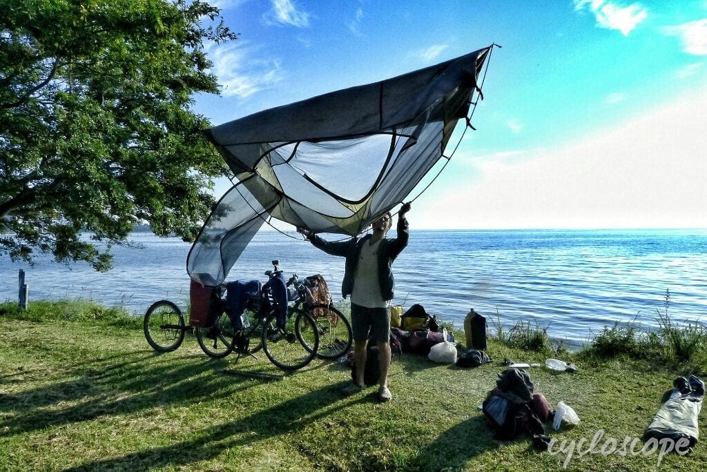 lightweight tent bike touring