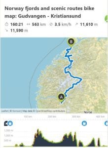 Norway eagle road trollstigen atlantic road cycle routes bike map