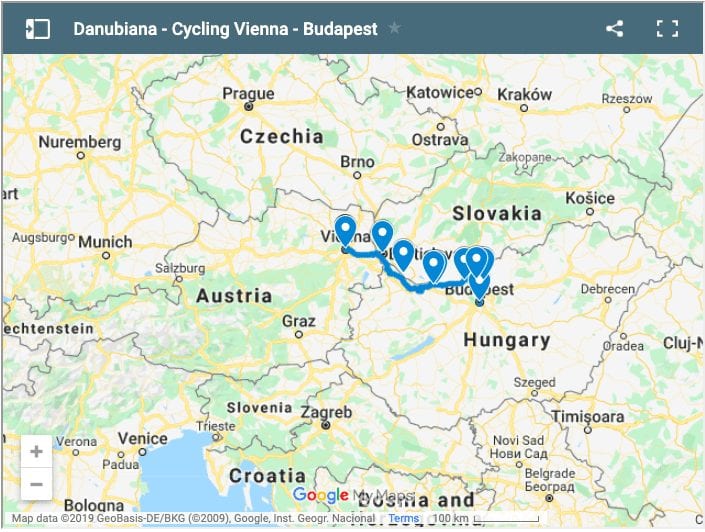 danube cycle path map