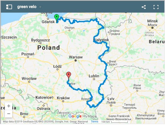 Green Velo Poland Map GPX