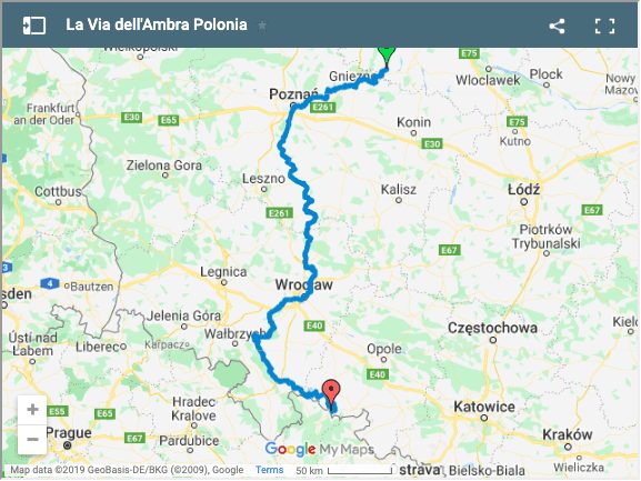 Euro Velo 9 Poland Amber Route GPX Map