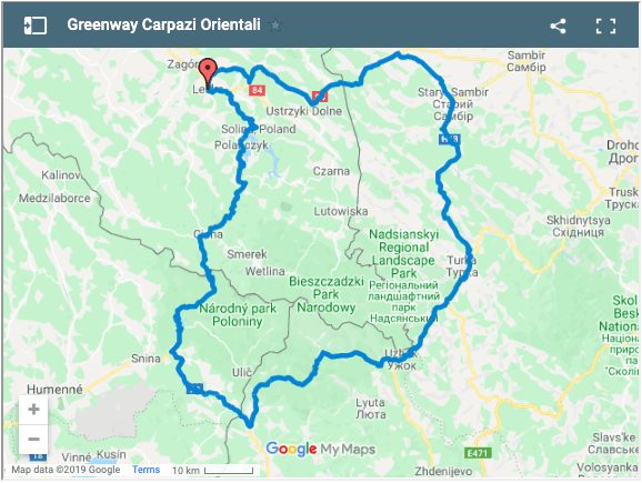 bike touring East Carpathian Greenway