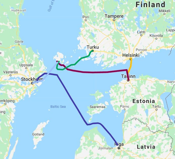 silja ferry routes