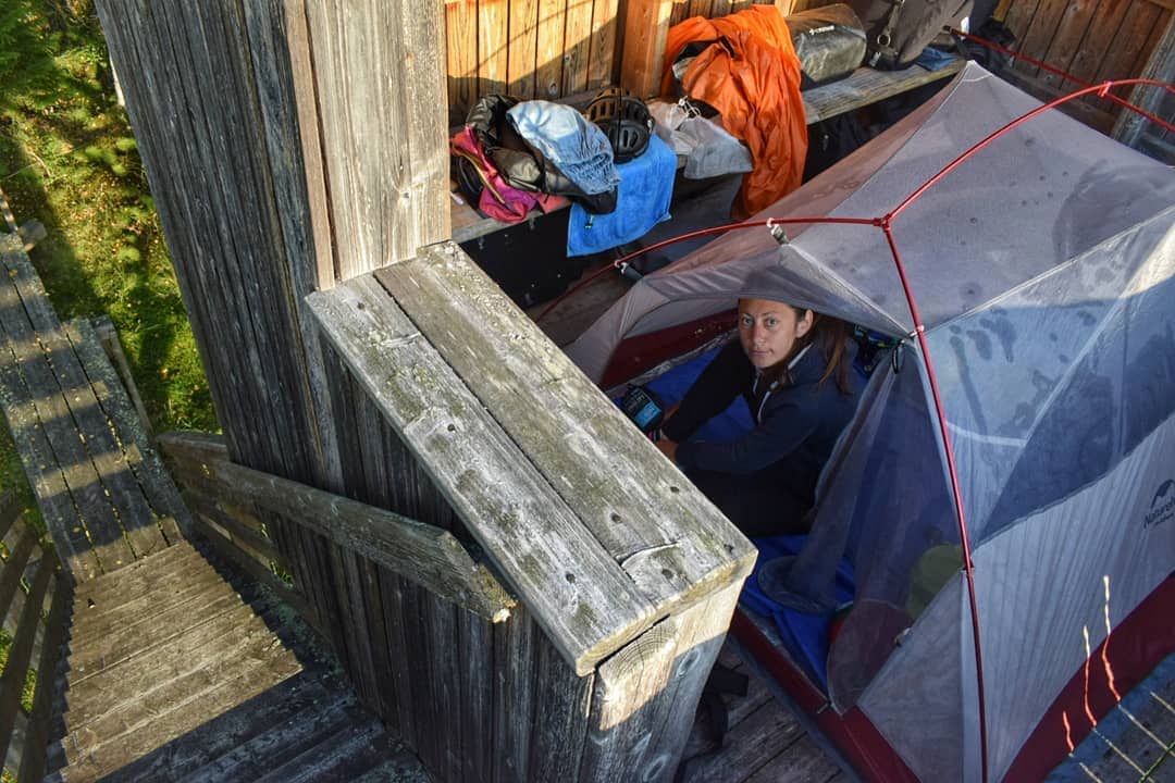 wild camping finland shelter birdwatch tower