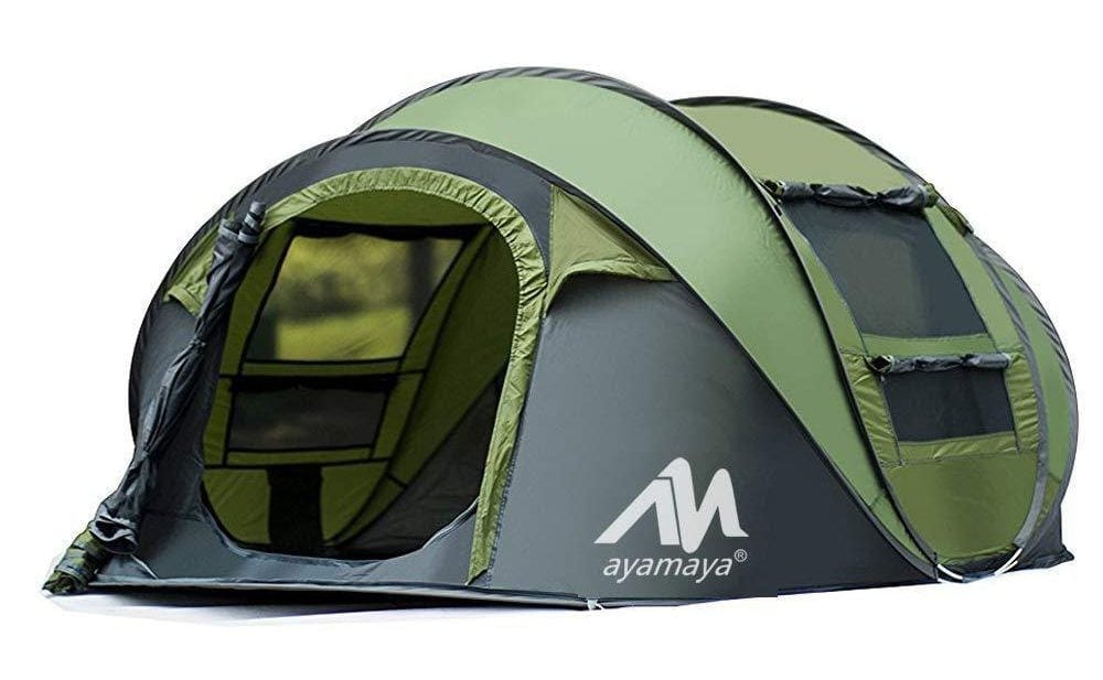 Ghlbes Pop up Tenda da Campeggio per 4 - 5 Persone Outdoor Automatico Set istantaneo Tenda Famiglia Lancio Pop up Tenda 