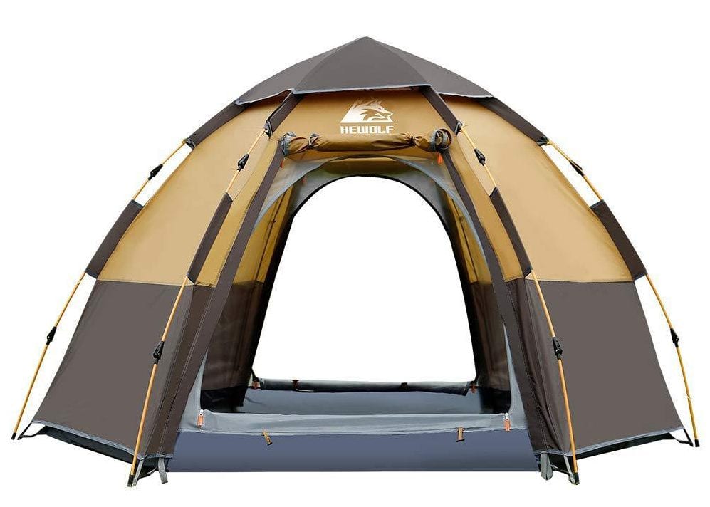 Camping Tent Pop Up Backpacking Family Dome Instant 3-4 Person Portable Instant Tents Waterproof Windproof Double Layer for Camping Hiking Outdoor with Carrying Bag 