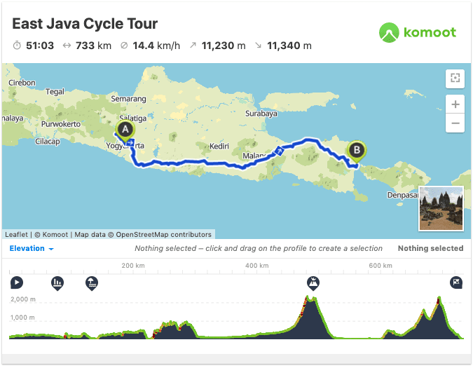 cycling indonesia route map gps