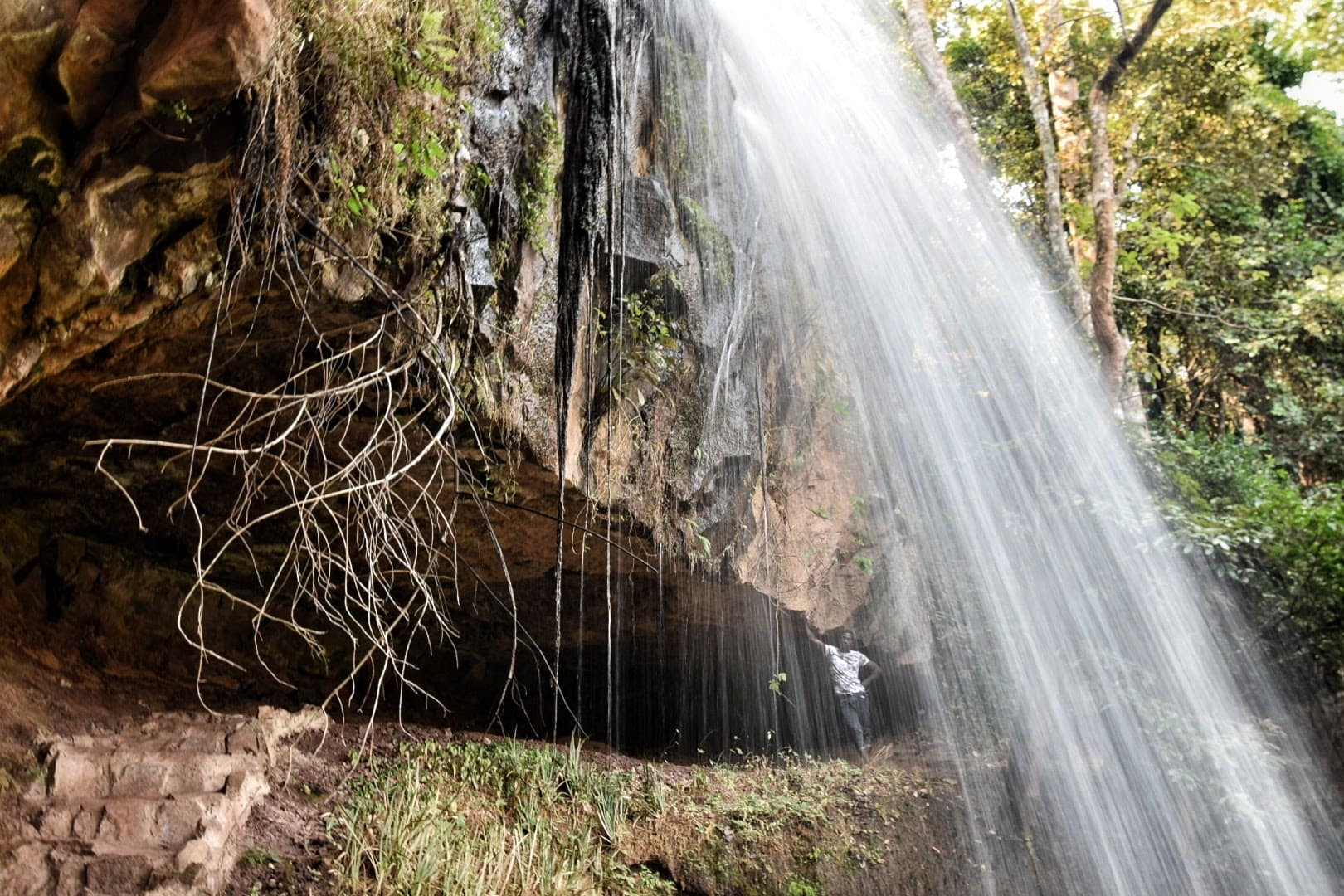 Livingstonia cave waterfall