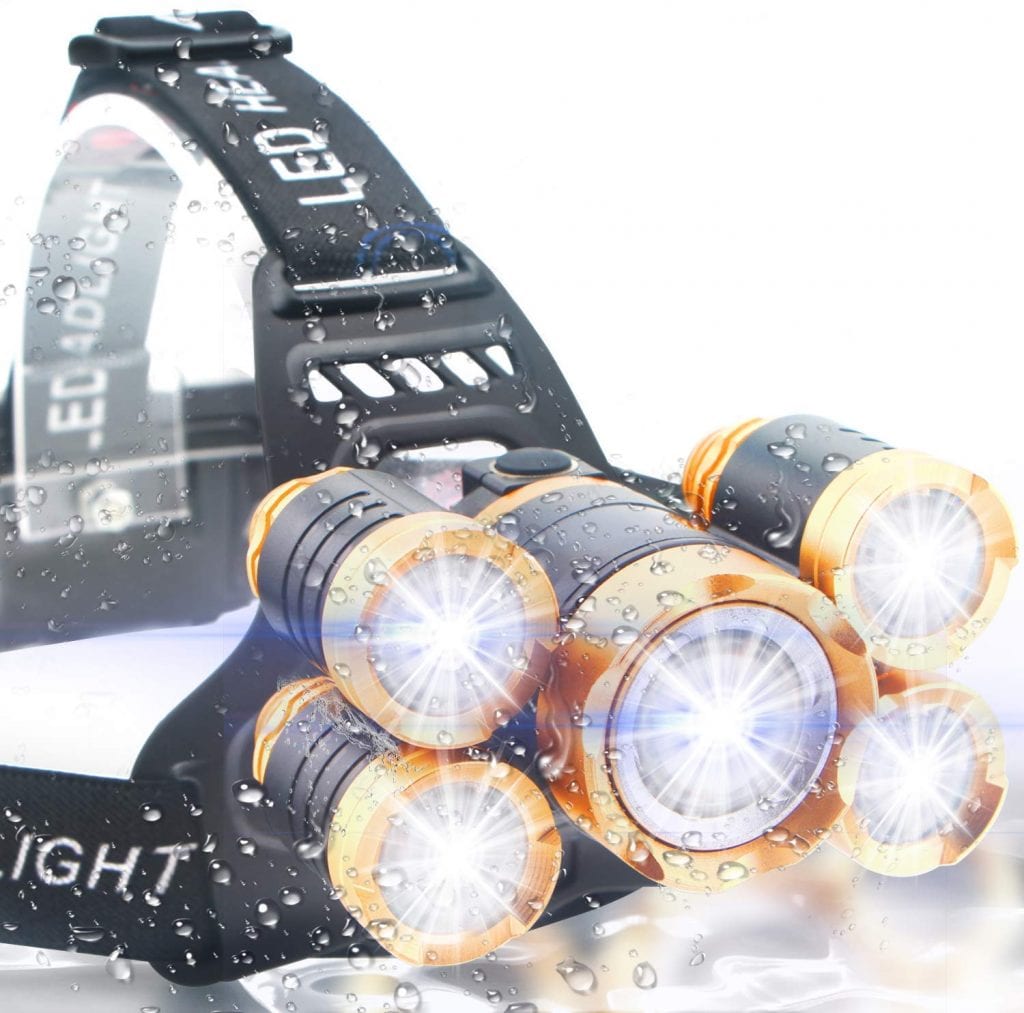 brightest USB Rechargeable Head Lamp Flashlight