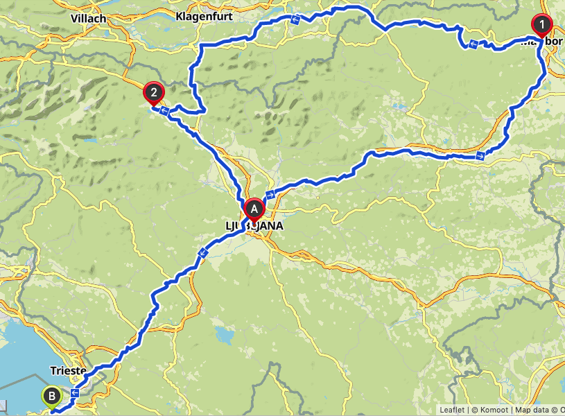 cycling slovenia route gps map