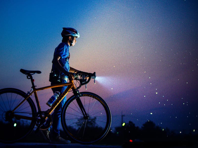 riding bike at night
