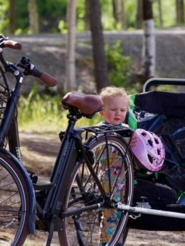 rimorchio bici per bambini