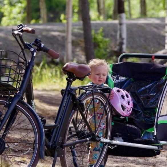 rimorchio bici per bambini