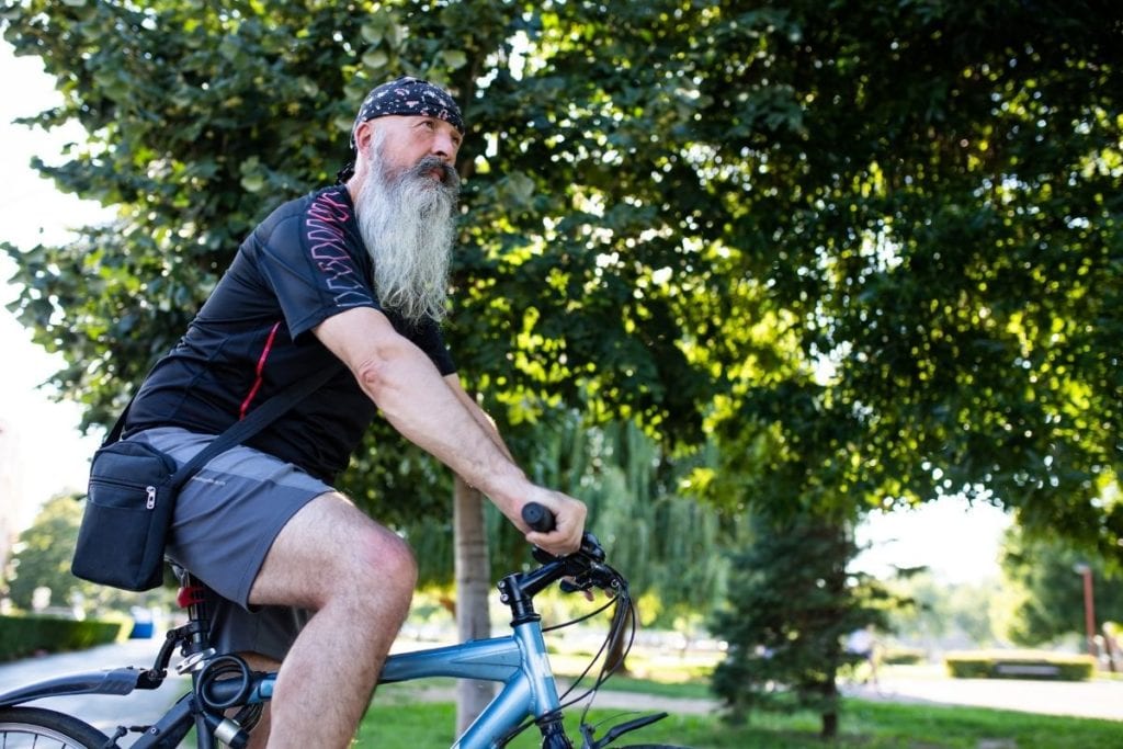 Cycling bandana store under helmet