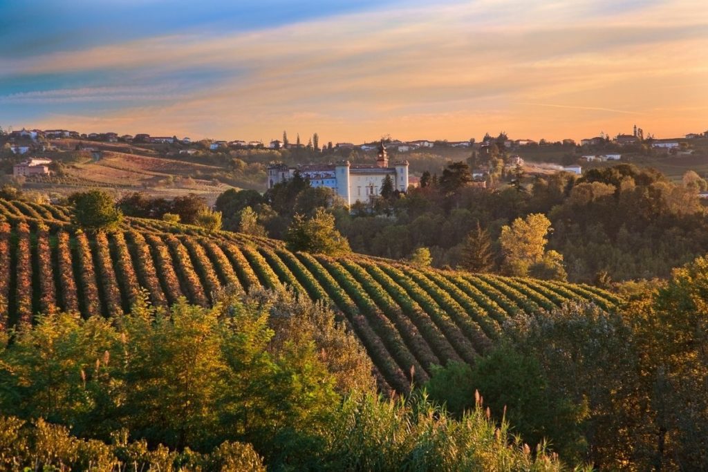 Cycling route through Italy