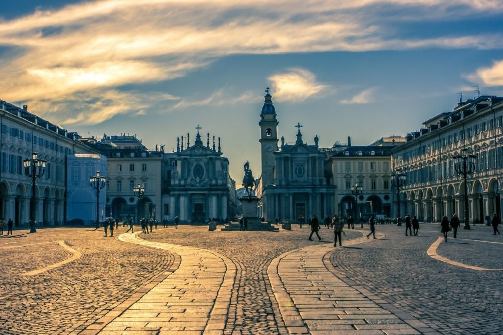 Cycling route through Italy