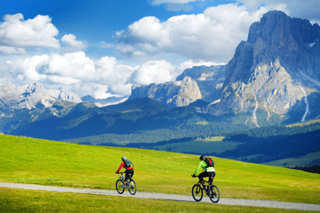 Cycling route through Italy