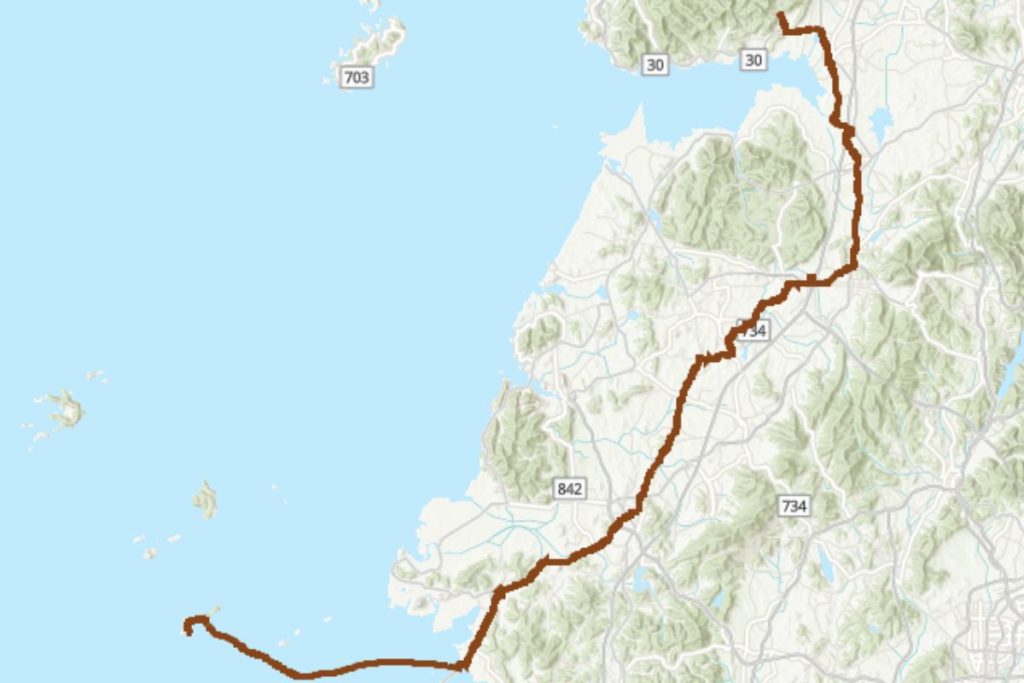 Korea cycling map