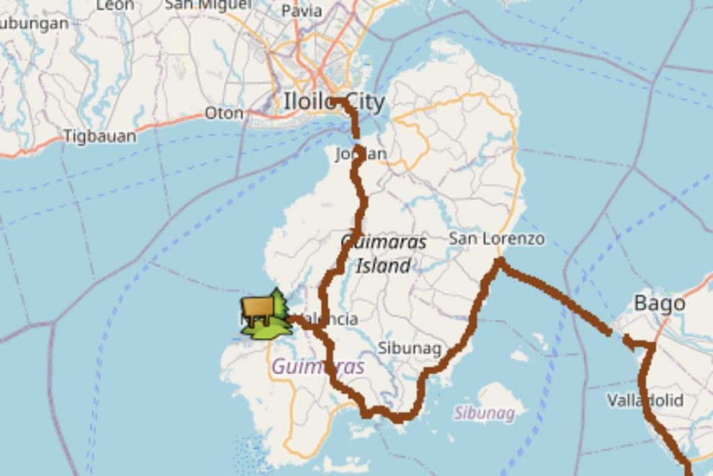 guimaras gpx map itinerary