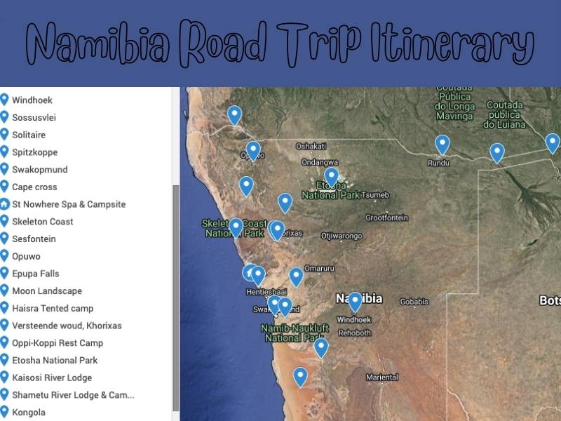 Namibia road trip itineraries