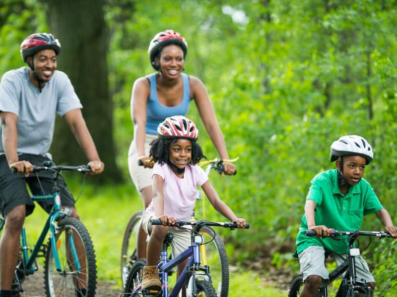 Cycle touring with outlet kids