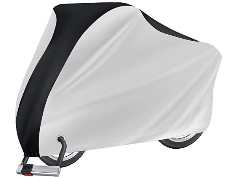 Motorcycle Cover For Moped Scooter - Waterproof Outdoor Bike Storage With  Bonus Lock Heavy Duty Tarp Material Bicycle Covers UV Rain Dust Protection