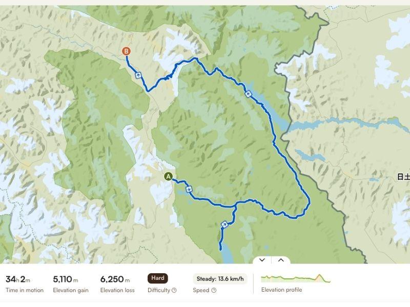 Our GPS Map of the Tso Moriri + Pangon Lake