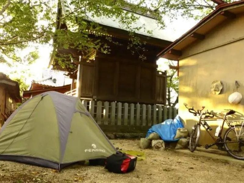 wild camping in japan