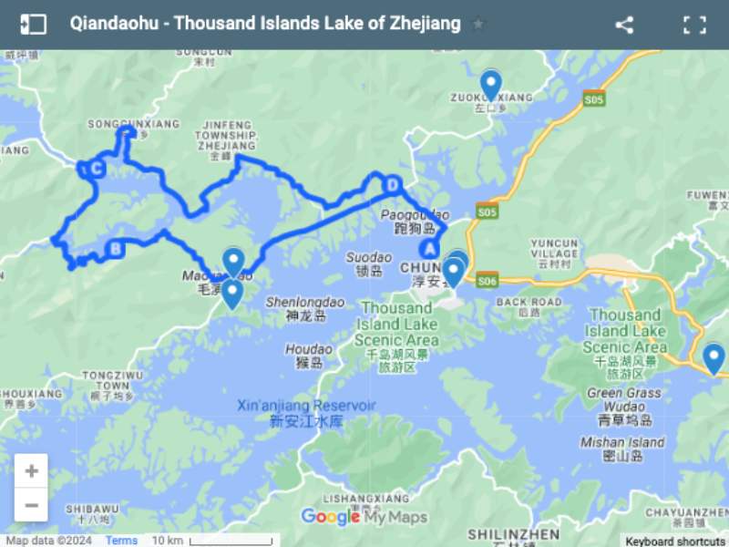 lago qiandao itinerario