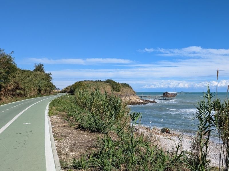green way trabocchi italy sea