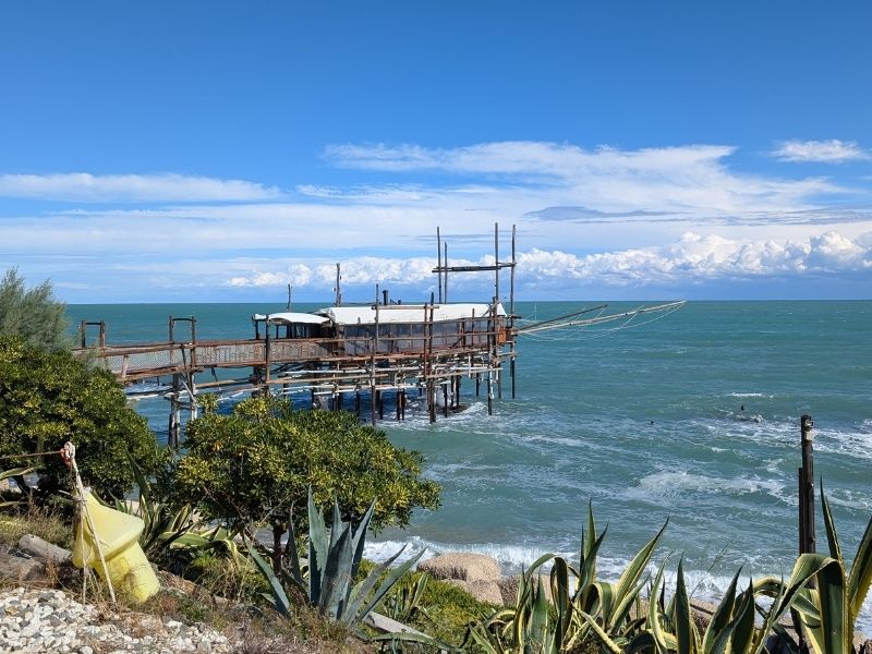 green way trabocchi italy sea