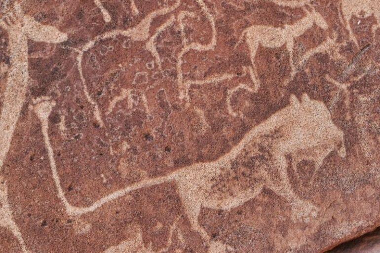 Twyfelfontein rock painting unesco namibia